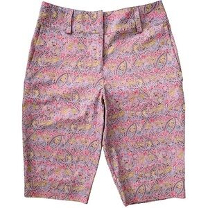 Nike Golf Lavender Paisley Print Bermuda Shorts Size 4